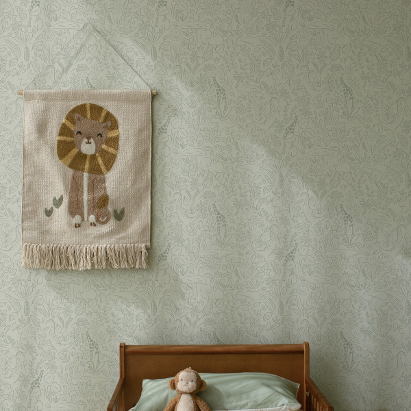 Papier peint intissé - safari dreams sage - 52 cm x 10 m Little dutch