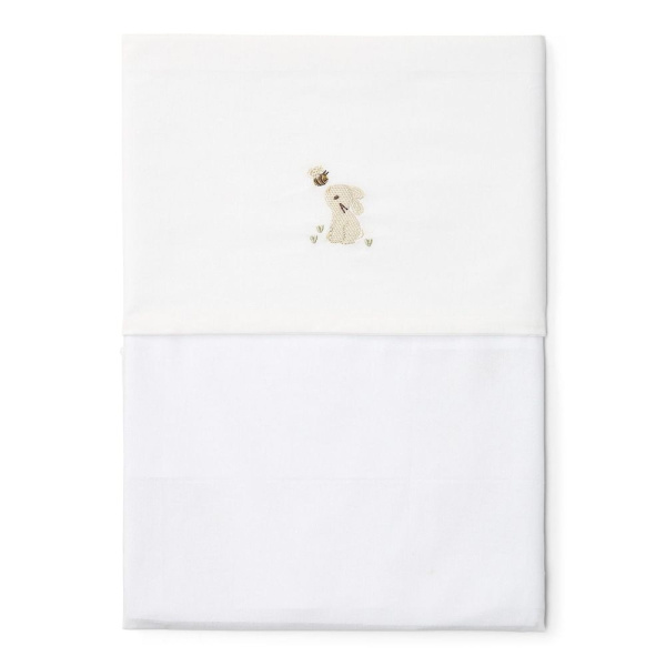 Drap de berceau - baby bunny brodé - 70 x 100 cm Little dutch
