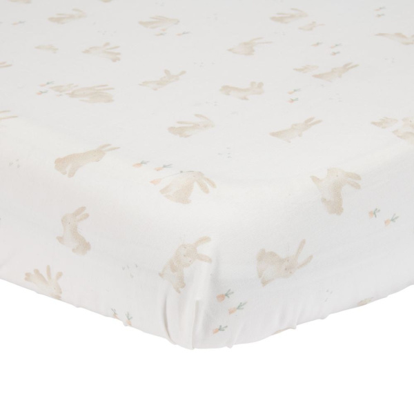 Drap-housse lit bébé - baby bunny - 60 x 120 cm Little dutch