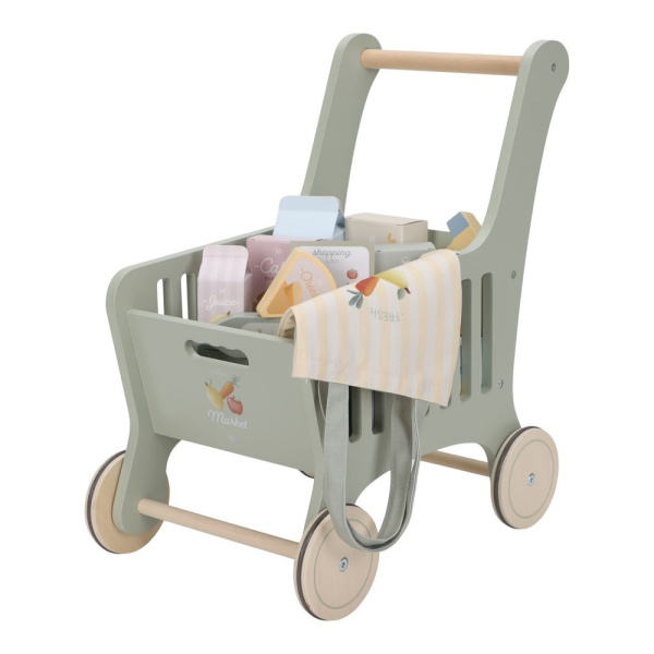 Chariot de courses en bois fsc Little dutch