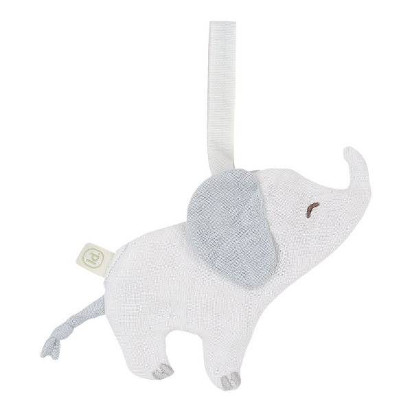 Doudou attache-tétine en gaze de coton elephant - safari friends Little dutch