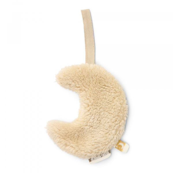Doudou attache-tétine lune - pure soft beige Little dutch