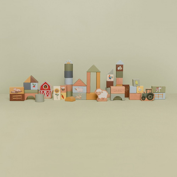 Blocs de construction en bois fsc - little farm Little dutch