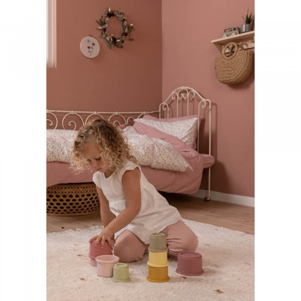 Tour à empiler rose Little dutch