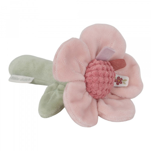 Hochet peluche fleur - fairy garden Little dutch