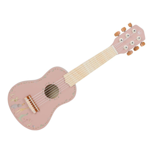 Guitare rose en bois - safari friends Little dutch