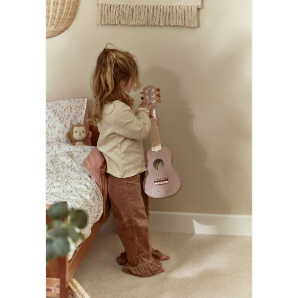 Guitare rose en bois - safari friends Little dutch