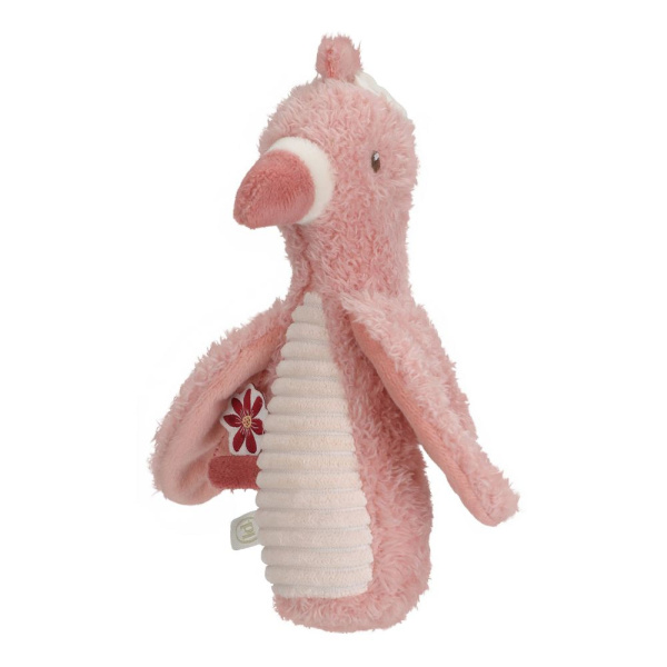 Hochet peluche flamant rose - safari friends Little dutch