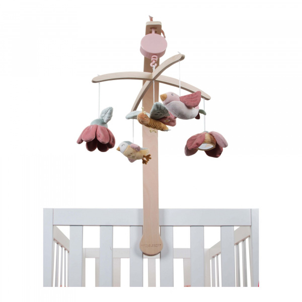 Mobile musical en bois flowers & butterflies Little dutch