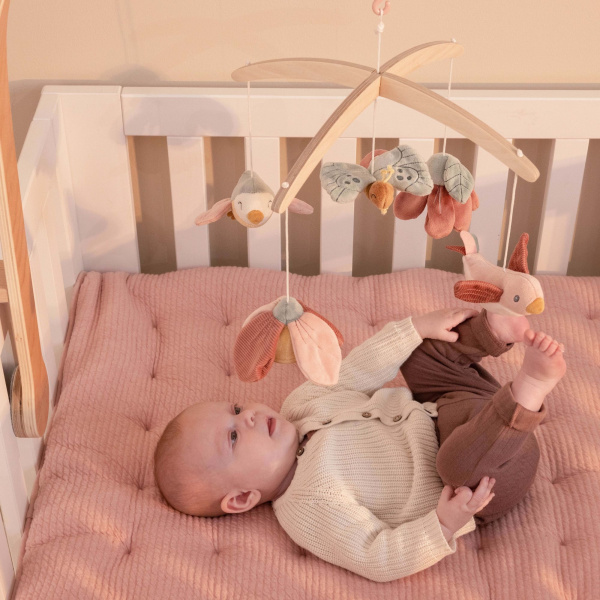 Mobile musical en bois flowers & butterflies Little dutch