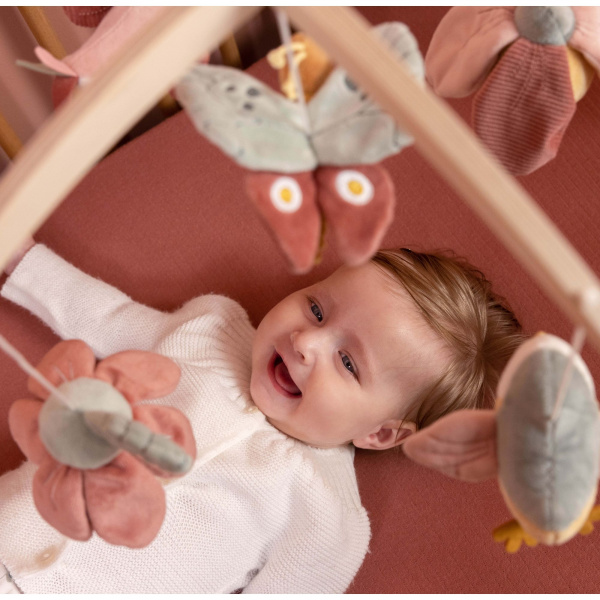 Mobile musical en bois flowers & butterflies Little dutch