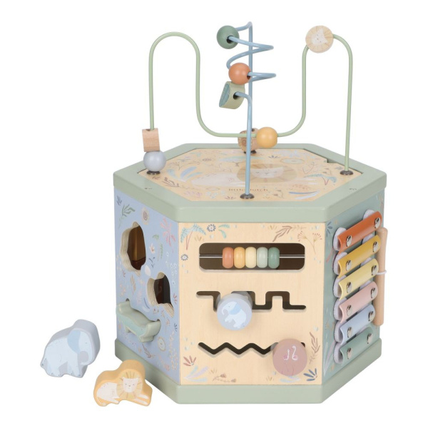 Cube d'activités hexagonal - safari friends Little dutch