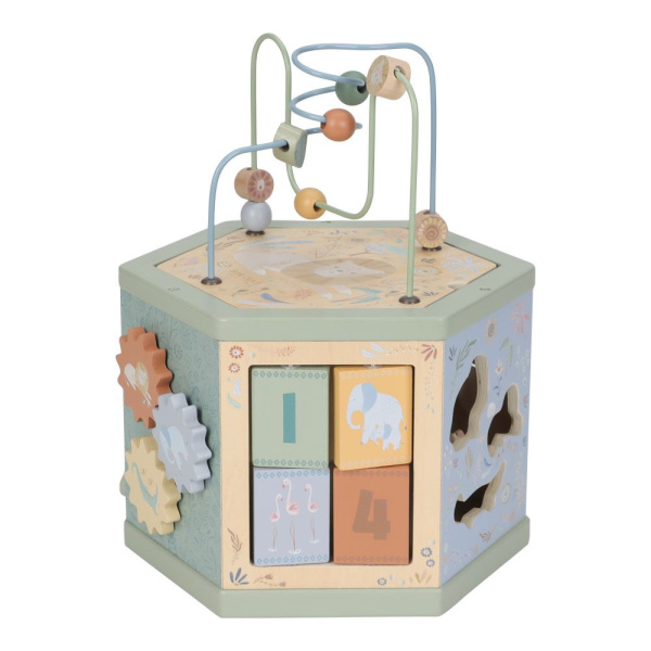 Cube d'activités hexagonal - safari friends Little dutch