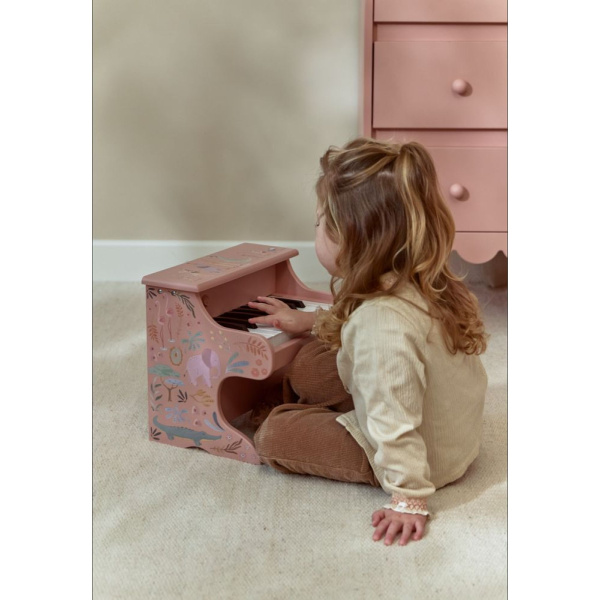 Piano en bois rose - safari friends Little dutch