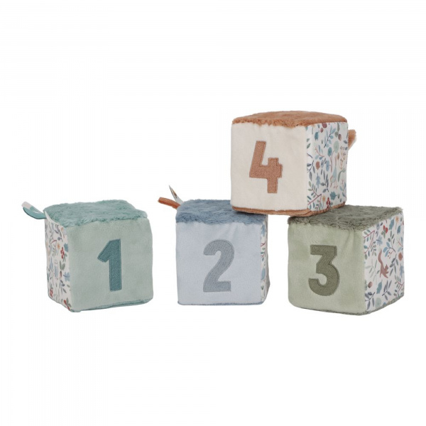 Lot de 4 cubes d'activités en tissu forest friends Little dutch