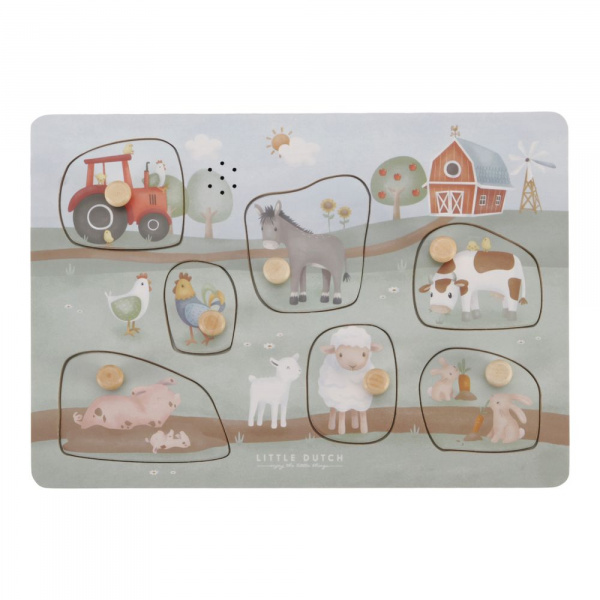 Puzzle sonore en bois fsc - little farm Little dutch