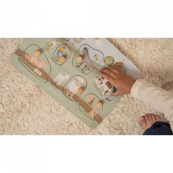Puzzle sonore en bois fsc - little farm Little dutch