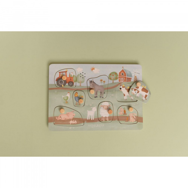 Puzzle sonore en bois fsc - little farm Little dutch