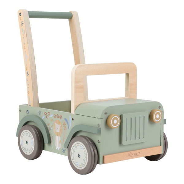 Chariot voiture de safari en bois - vert Little dutch