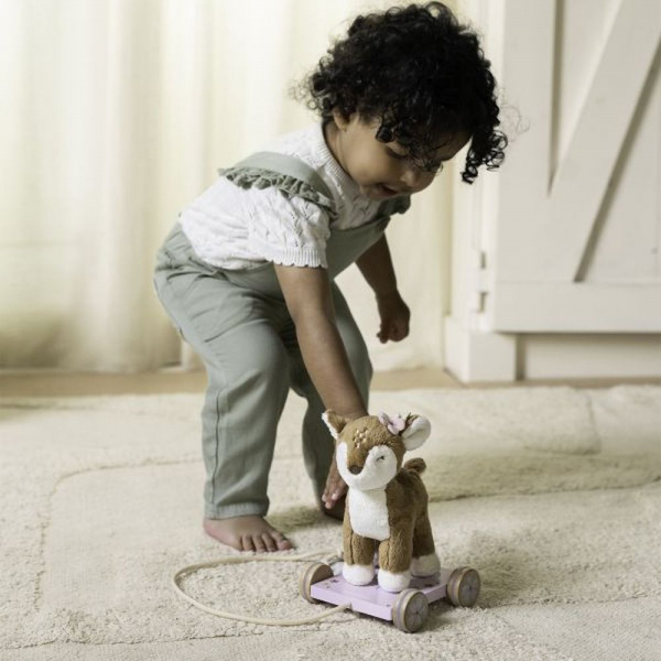 Peluche à tirer faon fsc - fairy garden Little dutch