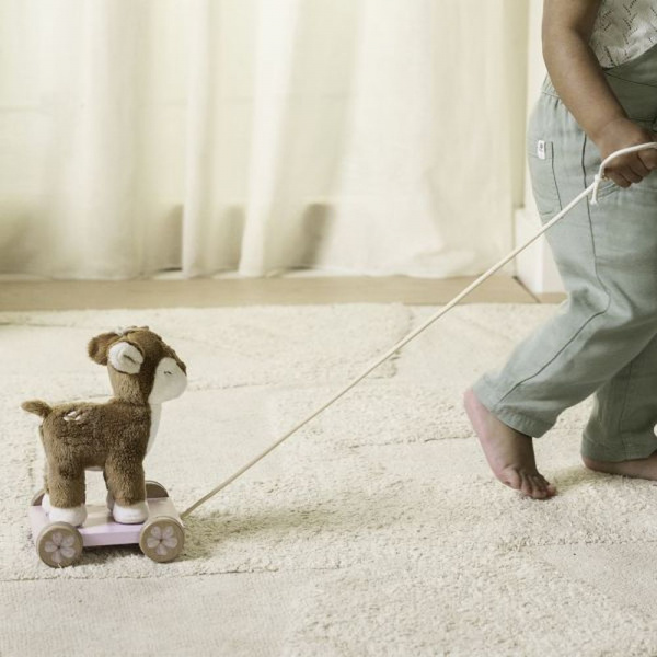 Peluche à tirer faon fsc - fairy garden Little dutch