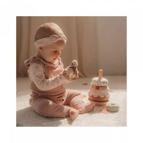 Faon à empiler doudou et bois fsc - fairy garden Little dutch