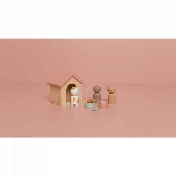 Set d'animaux de compagnie pour maison de poupée fsc Little dutch