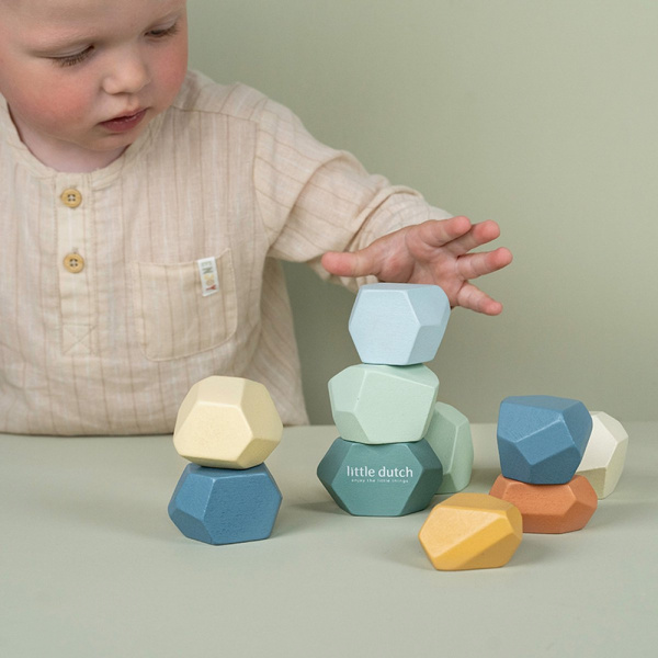 Pierres à bascule en bois fsc - forest friends Little dutch