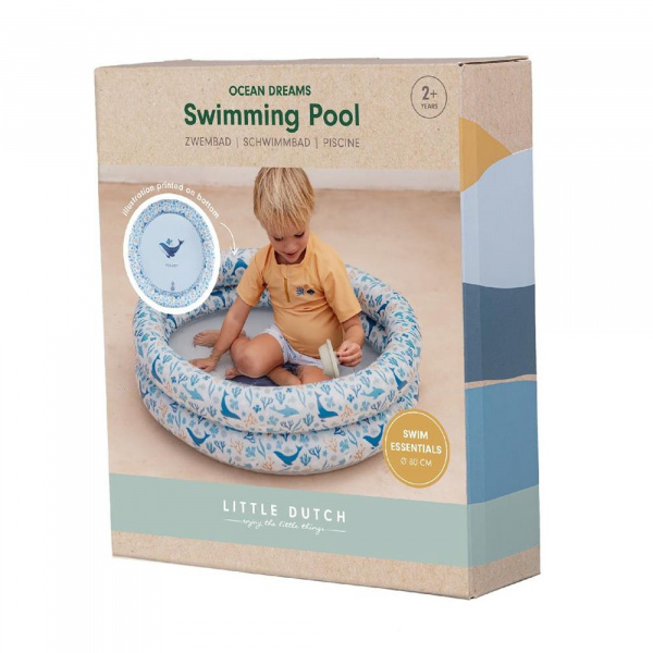 Piscine gonflable pour enfant 80 cm ocean dreams blue Little dutch