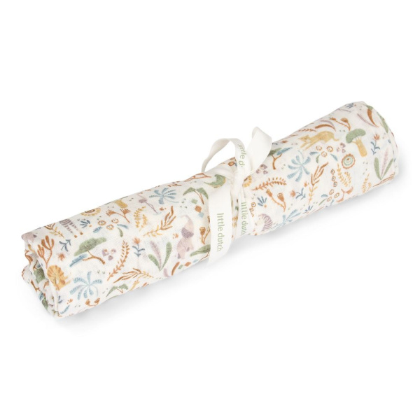 Lange xl en gaze de coton - safari wonders - 120 x 120 cm Little dutch