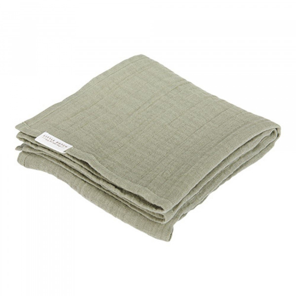 Langes xl en gaze de coton - pure olive Little dutch
