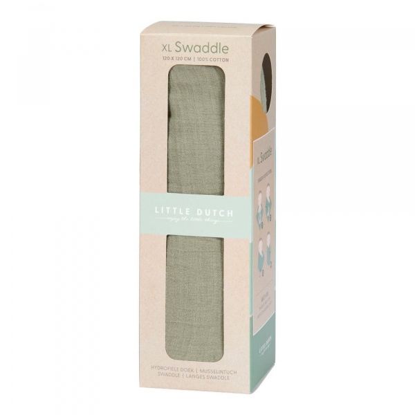 Langes xl en gaze de coton - pure olive Little dutch