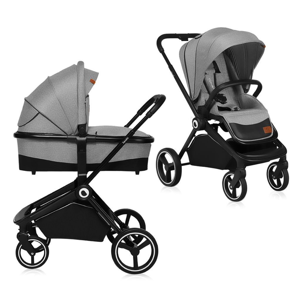 poussette 3 en 1 Mika Grey graphite Lionelo - Poussette bébé