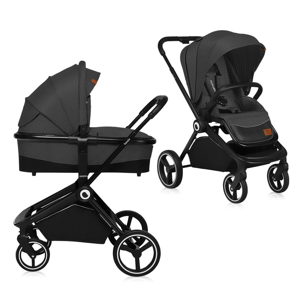 Poussette multifonction mika 2en1 grey graphite de Lionelo sur