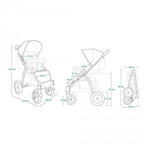 Poussette annet plus stone caramel Lionelo