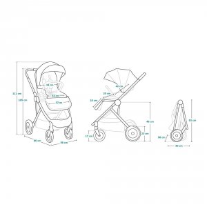 Poussette alexia green forest Lionelo