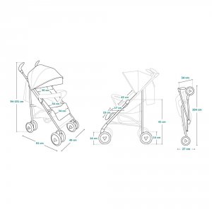 Poussette irma grey & dark grey Lionelo