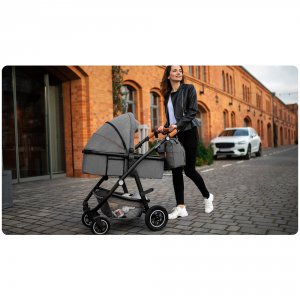 Poussette duo amber + nacelle grey graphite Lionelo