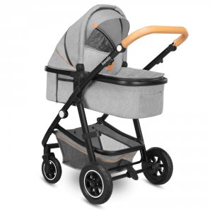 Poussette duo amber + nacelle grey stone Lionelo