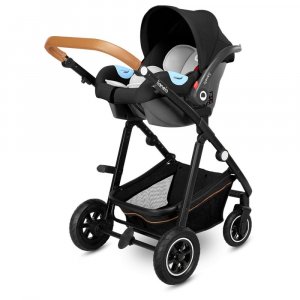 Poussette trio amber + nacelle + coque grey graphite Lionelo