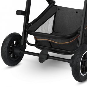 Poussette trio amber + nacelle + coque grey graphite Lionelo