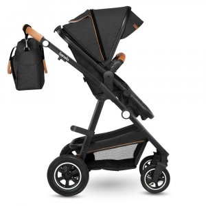 Poussette trio amber + nacelle + coque grey graphite Lionelo