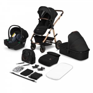 Poussette trio amber + nacelle + coque black onyx Lionelo