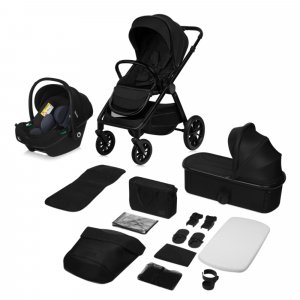 Poussette trio layla + nacelle + coque black onyx Lionelo
