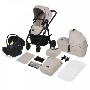 Poussette trio amber + nacelle + coque beige sand Lionelo