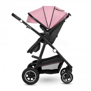 Poussette trio amber + nacelle + coque pink Lionelo