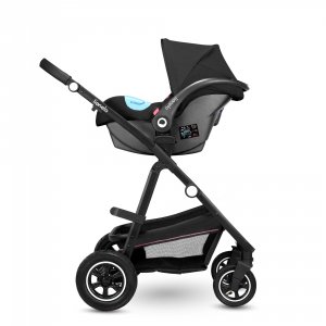 Poussette trio amber + nacelle + coque pink Lionelo