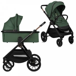 Poussette duo layla + nacelle green forest Lionelo
