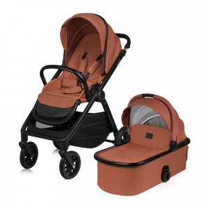 Poussette duo layla + nacelle brown rust Lionelo