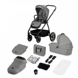Poussette duo meril + nacelle grey stone Lionelo